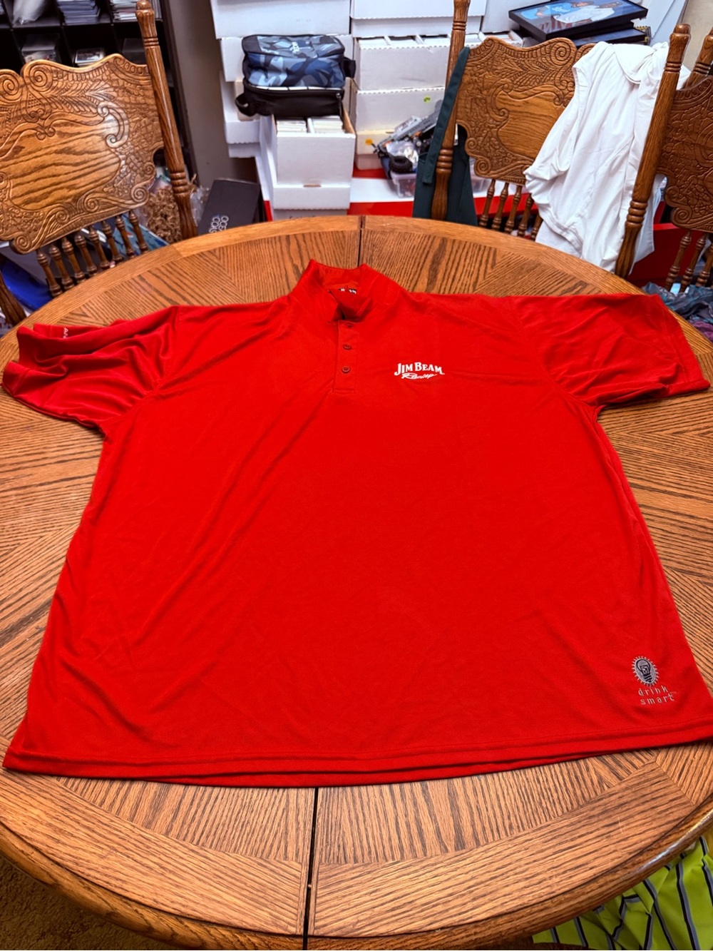 Men's Jim Beam Racing Red Polo Shirt - Classic Logo